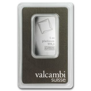 1 Oz Platinum Bar - Valcambi (in Assay) - Sku 76687