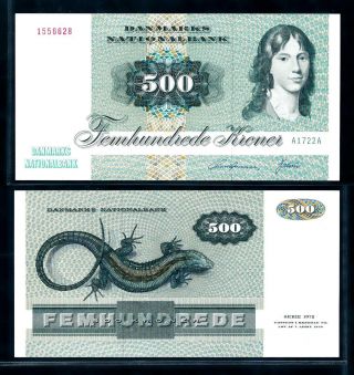 [99901] Denmark 1972 500 Kroner Bank Note Unc P52a