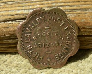 Ca 1900 Nogales Arizona Az (santa Cruz) 5th Cavalry Post Exchange Military Token
