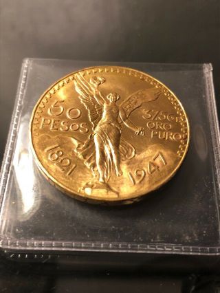 Set Of 2 50 Pesos 1947 Mexican Gold Coins 6