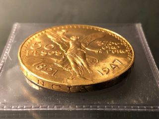 Set Of 2 50 Pesos 1947 Mexican Gold Coins 8