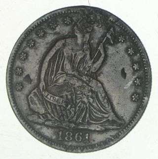 50c - Better - 1861 - Seated Liberty Half Dollar 936