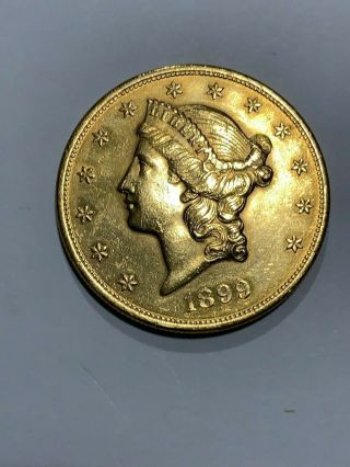 1899 $20 Gold Double Eagle Scarce 1oz $1532 Gold - Xf Beauty - Most Desired