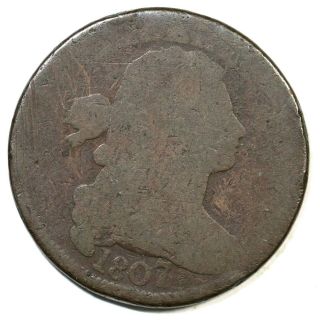 1807/6 Draped Bust Large Cent Coin 1c