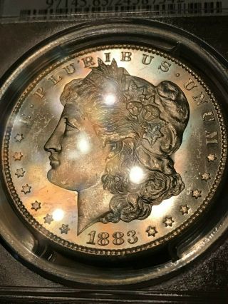 1883 - Cc $1 Morgan Silver Dollar Pcgs Ms65 Dmpl