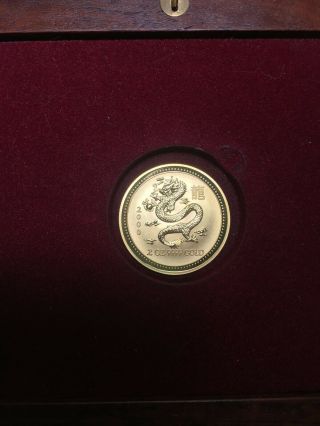 2000 2oz Gold Year Of The Dragon Lunar Coin (series 1)