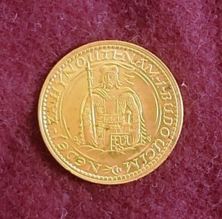 Czechoslovakia 1932 1 Ducat Dukat Gold Coin Czech Republic
