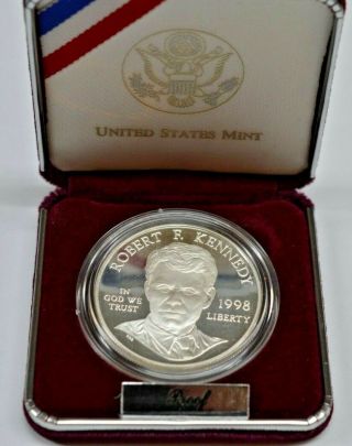 1998 - S Robert F Kennedy Memorial Commemorative Silver Dollar Coin