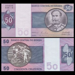 Brazil 50 Cruzeiros Banknote,  1980,  P - 194,  Unc,  America Paper Money