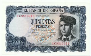 Spain,  EspaÑa - 500 Pesetas 23.  7.  1971.  P153a,  Aunc - Unc.  (s007)