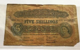 British East Africa 5 Shilling 1956