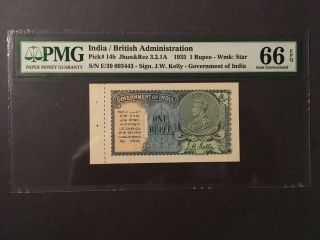 India 1 Rupee 1935 - - Pmg Graded Gem 66 Epq