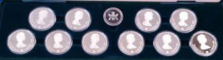 1988 - CANADA CALGARY WINTER OLYMPIC GAMES 10 Coin Proof Set 1oz.  999 Silver L5014 4