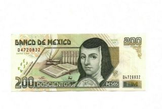 Bank Of Mexico 200 Pesos 1998 Vf