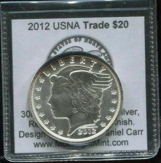 2012 - D Daniel Carr $20 Usna Trade 1/2 0.  5 Oz Silver Satin Coin 1 Of 126
