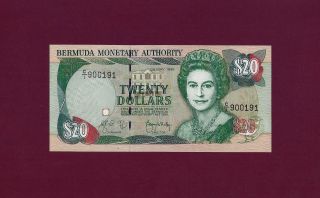 Bermuda 20 Dollars 1999 P - 43 Gem Unc Rare