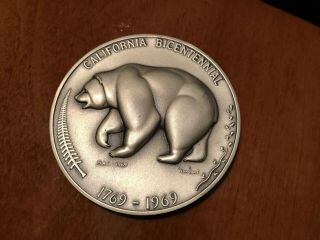 Medallic Art Co.  California Bicentennial Silver Medal 999,  Pure Silver Medal