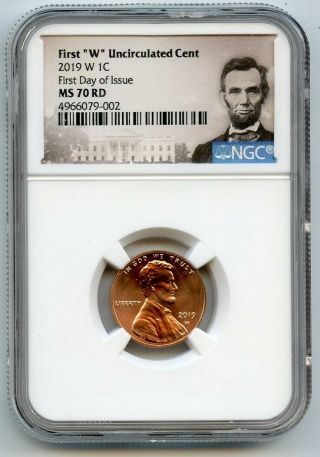 2019 W Lincoln Penny 1c Cent Uncirculated Ngc Ms70 Rd F.  D.  I 4966079 - 002