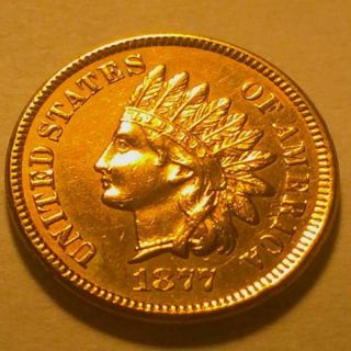 1877 Indian Head Cent Choice Bu Red L@@k At This Beauty