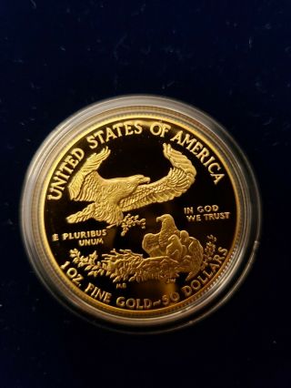 1988 AMERICAN EAGLE GOLD BULLION 4 - COIN PROOF SET IN CASE WITH 5