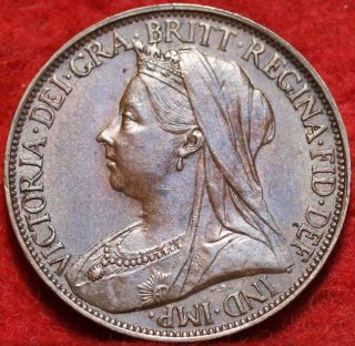 1896 Great Britain Farthing Foreign Coin