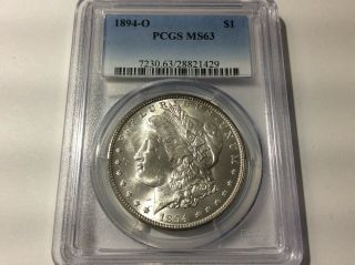 1894 - O Morgan Silver Dollar Pcgs - Ms63