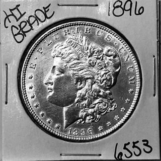 1896 Morgan Silver Dollar Coin 6553