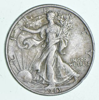 Xf,  1943 Walking Liberty 90 Silver Us Half Dollar - Coin 678