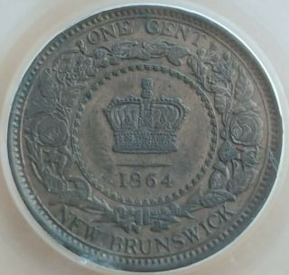 Canada Brunswick 1864 One Cent (tall 6) Cgs 78 (ms 63 - 64)