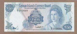 Cayman Islands: 50 Dollars Banknote,  (unc),  P - 10a,  1974,
