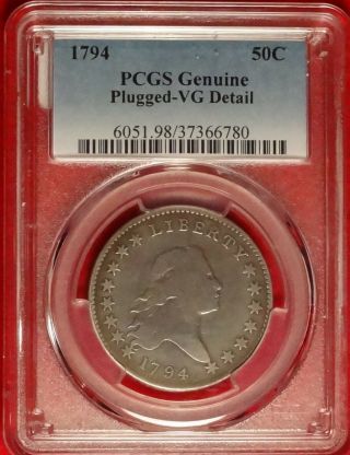 1794 50c Pcgs Vg Very Good Key Date First Year Issued Draped Bust Half Dollar