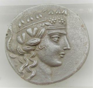 Ancient Greek Silver Coin Tetradrachm Thasos Thasion 16.  85grams