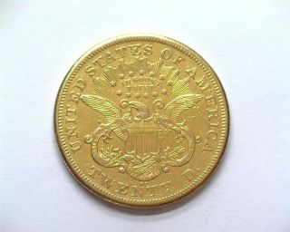 1874 - CC LIBERTY HEAD $20 GOLD DOUBLE EAGLE ABOUT UNCIRCULATED 3