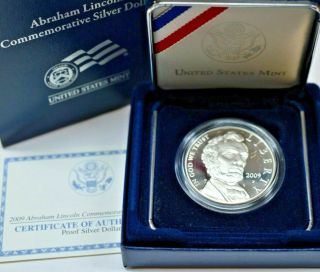 United States 2009 P Abraham Lincoln Silver Dollar Commemorative Coin