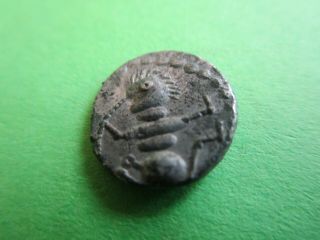 Ancient Celic silver coin.  Danubie region.  Wid board.  /Little man 2