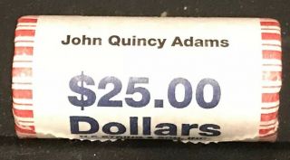 John Quincy Adams Presidential Dollar Coin Uncirculated Roll 25 - $1 Coins