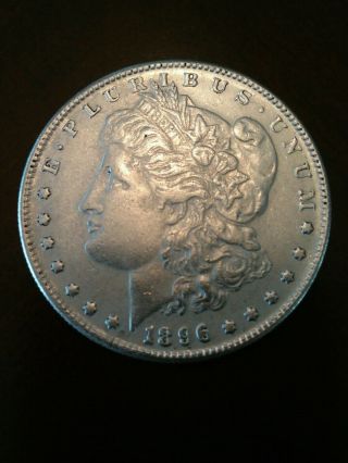 1896 - O Morgan Silver Dollar.  Au Coin Low Mintage Coin 4.  9m (175)