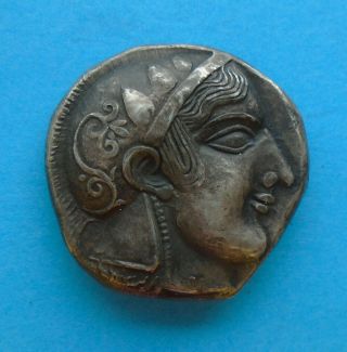 Attica.  Athens Silver Ar Dekadrachm Ancient Coin 455 - 449 Bc