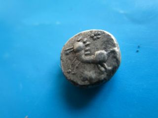 Ancient Celtic Silver coin.  Celtic horse on obv. 3