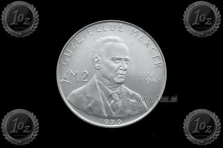 Malta 2 Liri 1976 (guze Ellul Mercer) Silver Commemorative Coin (km 40) Aunc