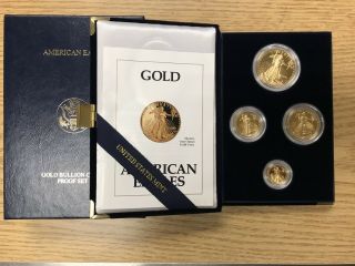Us 1992 American Eagle Gold Buillion Coins Proof Set W/