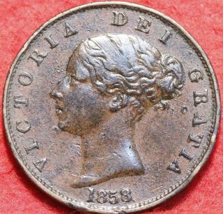 1858 Great Britain 1/2 Penny Foreign Coin