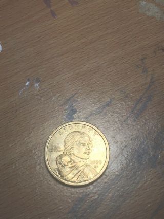 2000 P Sacagawea One Dollar $1 Golden Coin Brilliant Uncirculated