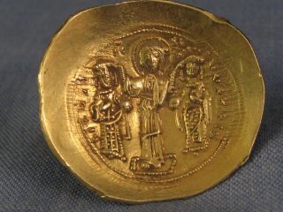 ANCIENT BYZANTINE COIN 1081 ROMANUS IV HISTAMENON GOLD CONSTANTINOPLE VF 10
