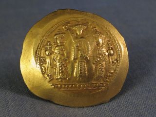 ANCIENT BYZANTINE COIN 1081 ROMANUS IV HISTAMENON GOLD CONSTANTINOPLE VF 2