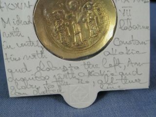 ANCIENT BYZANTINE COIN 1081 ROMANUS IV HISTAMENON GOLD CONSTANTINOPLE VF 7