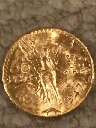 1821 - 1947 Mexican Gold 50 Pesos,  1.  2057 Oz Gold Coin,  37.  5 Grams Pure Gold 2