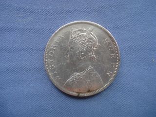 1862 India - 1 Rupee - Victoria - Silver Coin - Z5826