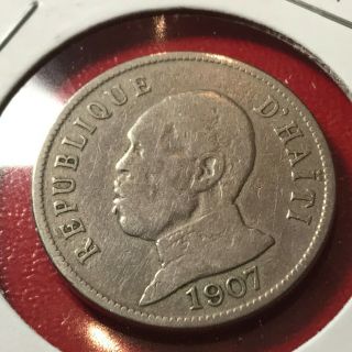 Haiti 1907 50 Centimes Better Grade Coin