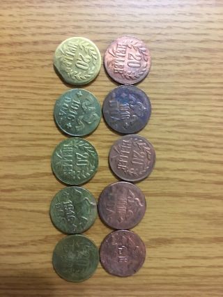 German East Africa 20 Heller 1916 X 100 Coins.  Jo - 7161